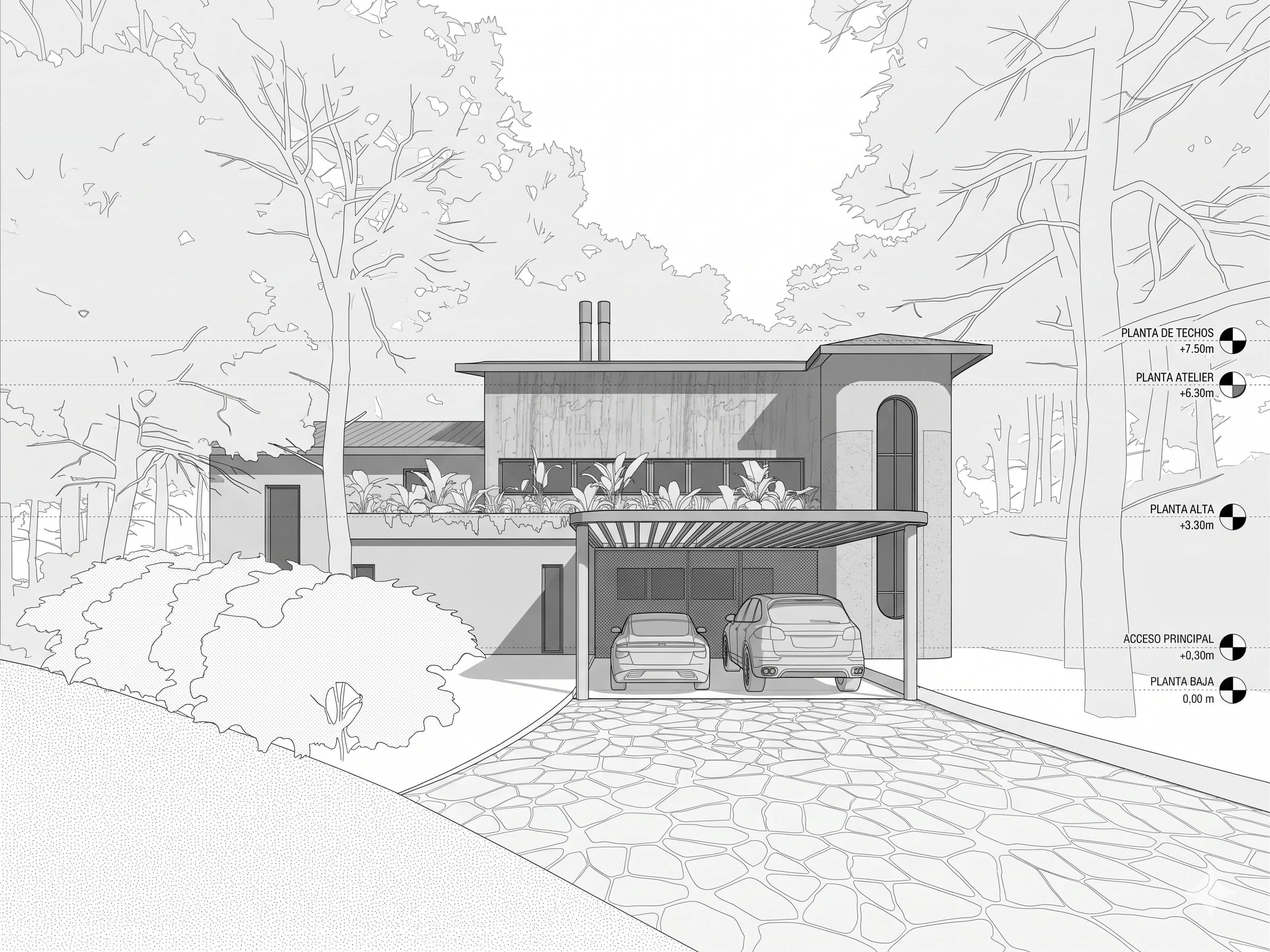 Casa Ángel: fachada y paisaje