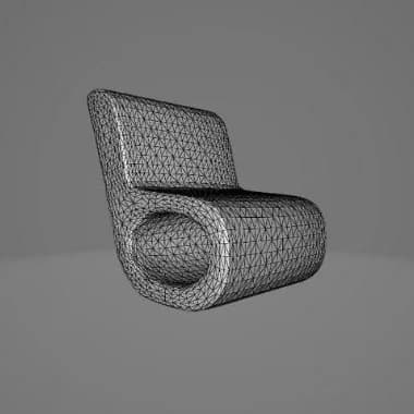 Malla del mueble refinada en Blender, vista 2